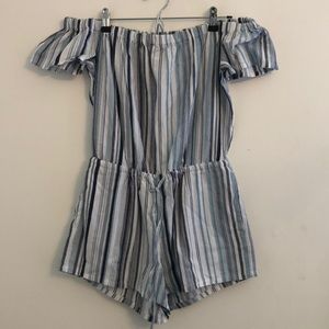 Girls Striped Romper